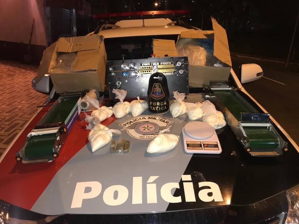 Força Tática da PM prende traficante em Santo André com 5 kg de cocaína