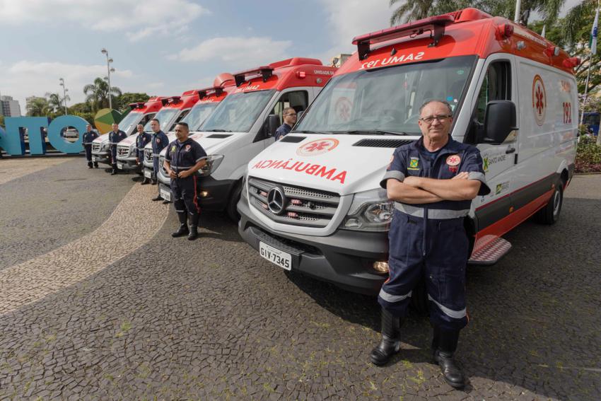 Prefeitura de Santo André recebe 5 novas ambulâncias do Samu