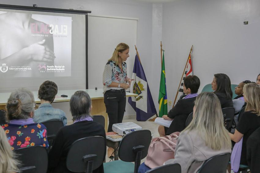 Na luta contra o câncer de mama, S.Caetano realiza 1ª reunião com 35 mulheres