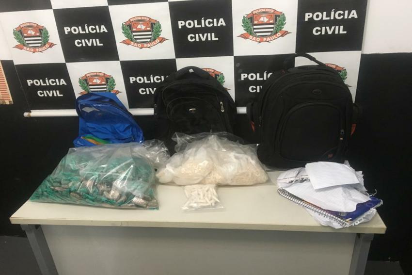 Polícia prende dois e apreende 2,5 mil porções de drogas em S.Bernardo