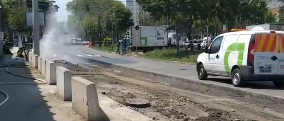 Vazamento de gás em avenida gera congestionamento em Sto.André