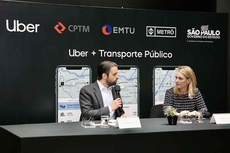 Estado e Uber anunciam integração do transporte público ao aplicativo