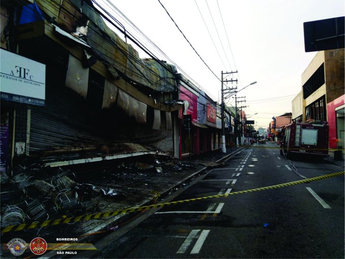 Em São Bernardo, loja na Marechal Deodoro é destruída pelo fogo