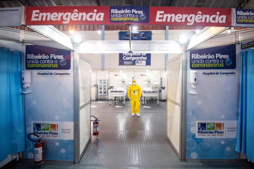 Hospital de Campanha de Ribeirão Pires recebe primeiros pacientes