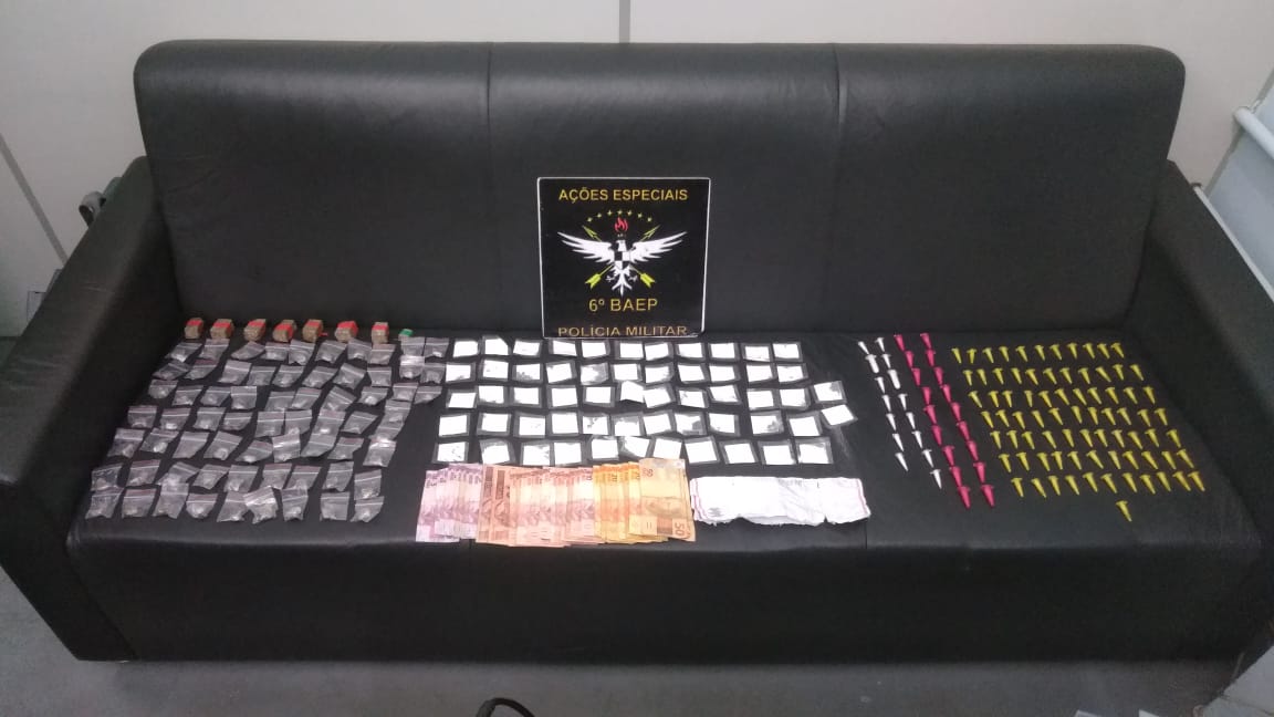 Baep detém traficante com mais de 200 porções de drogas em S.Bernardo