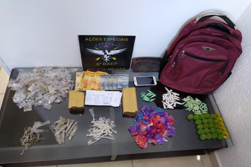Baep captura procurado e apreende 400 porções de drogas em S.Bernardo  
