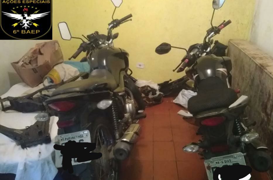 PM descobre desmanche e prende casal com motos roubadas em Diadema