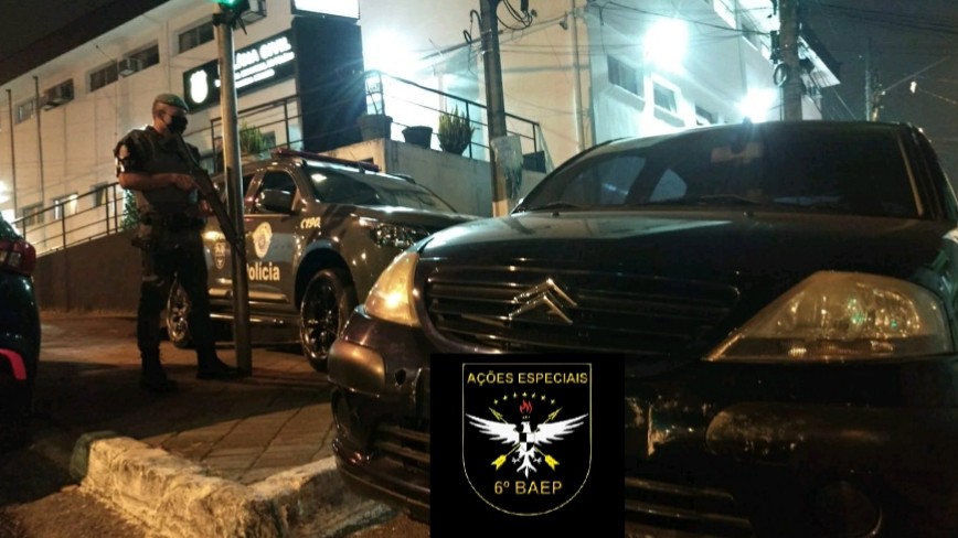 Baep prende em Diadema ladrões que roubaram veículo em São Bernardo