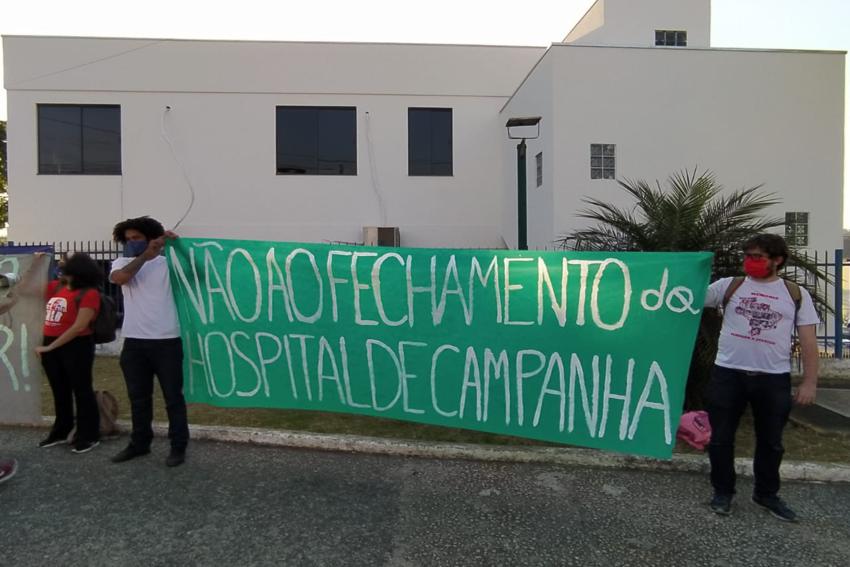Manifestação cobra reativação de hospital de Campanha em Mauá