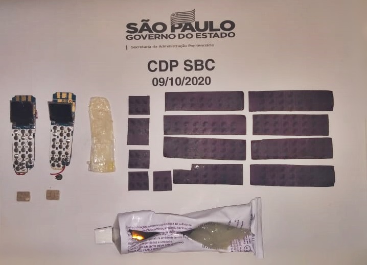CDP de S.Bernardo flagra chips e drogas em tubos de pomada enviados a presos