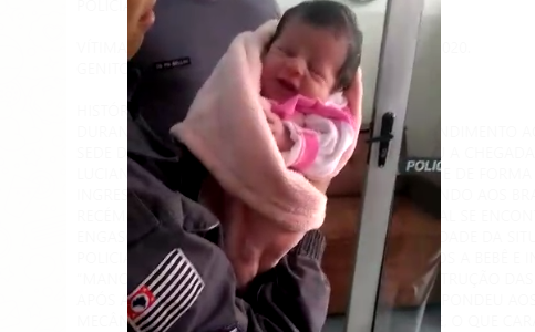 Policiais militares salvam bebê de 13 dias em São Bernardo; Veja vídeo