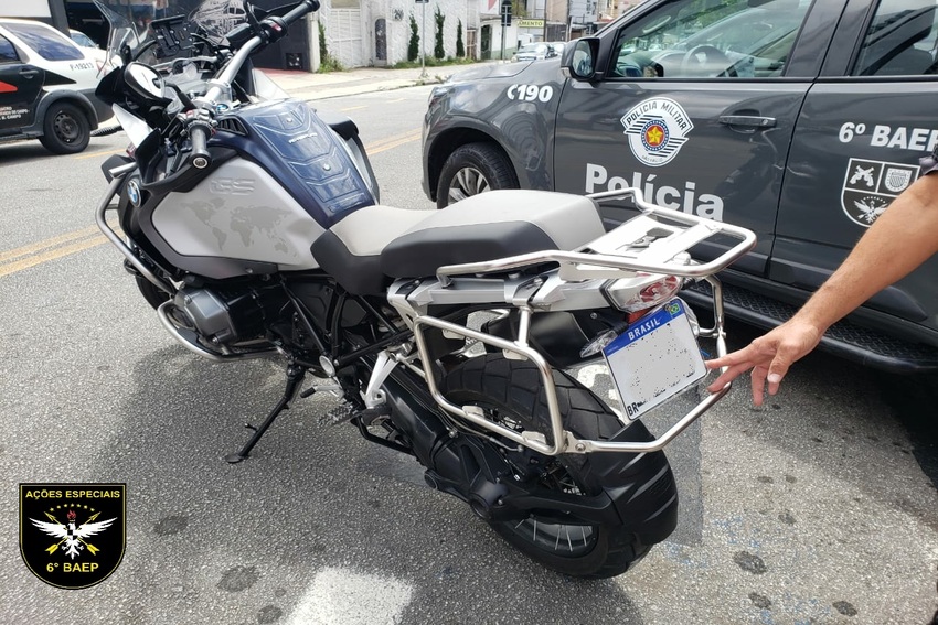 Baep apreende moto com placas adulteradas em São Bernardo