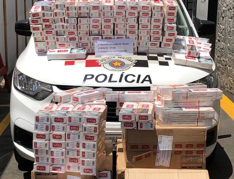 PM intercepta contrabando de 200 mil cigarros em São Caetano