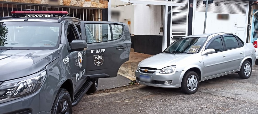  Baep detém dois e recupera carro roubado em Santo André