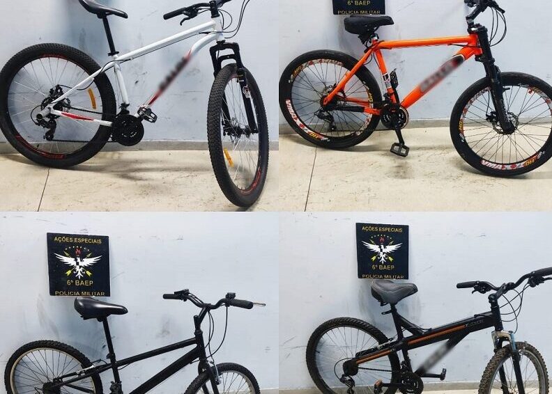  PM  detém quatro por roubo de bicicletas em Santo André