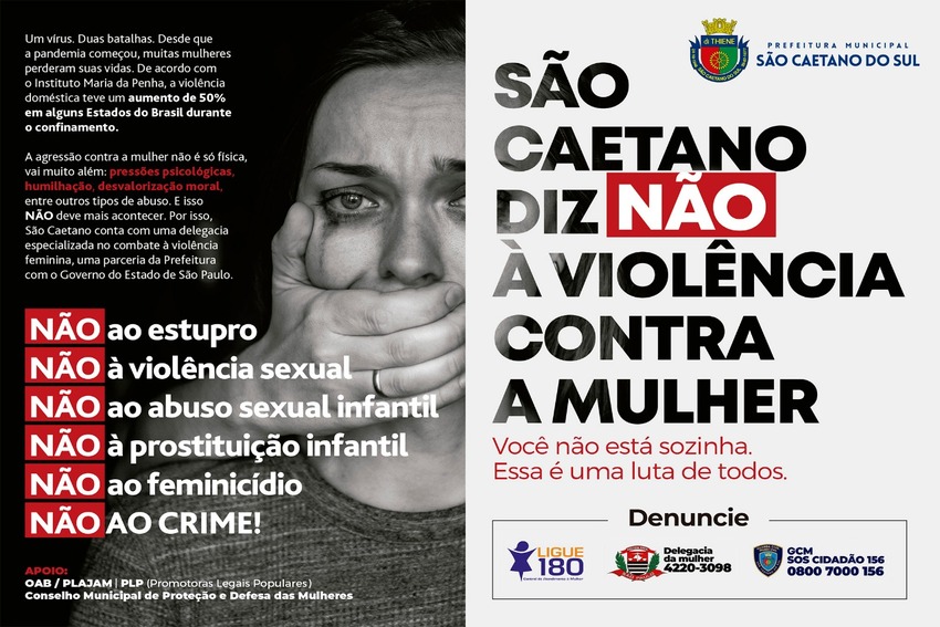 São Caetano lança campanha de combate à violência contra a mulher