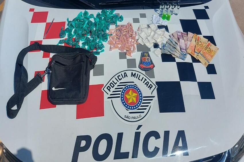 PM detém bandido com mais de 160 porções de drogas em S.Bernardo