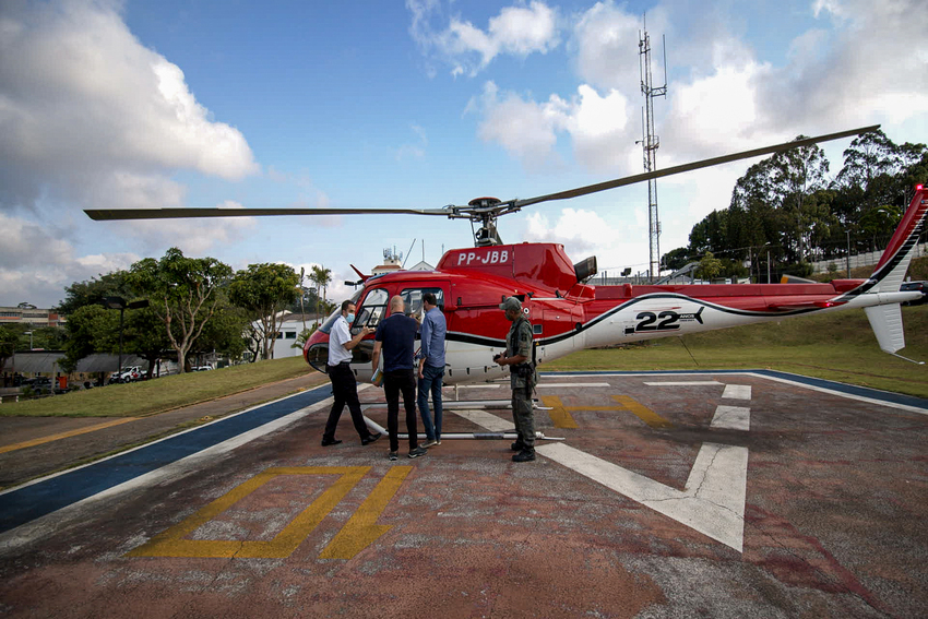GCM de São Bernardo passa usar helicóptero no combate às aglomerações