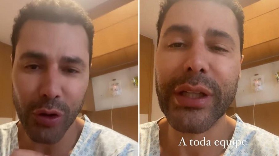 Em recuperação da covid, Rodrigo Sant’Anna tem alta hospital e se emociona