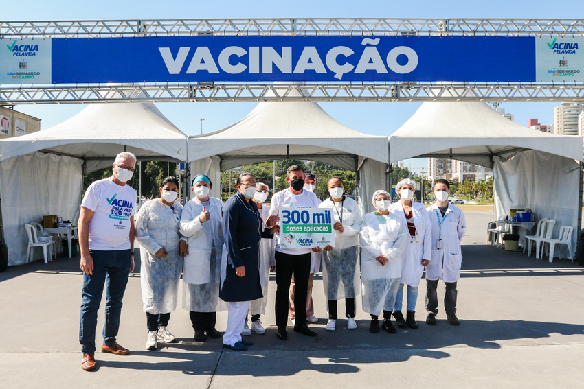 São Bernardo ultrapassa 300 mil vacinas aplicadas contra a Covid-19