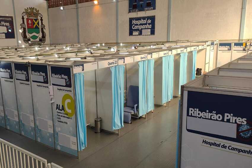 Hospital de campanha de Ribeirão Pires tem apenas 32% de ocupação