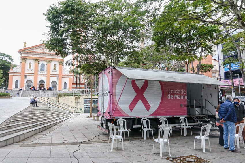 Carreta da Mamografia de São Bernardo atende na Praça da Igreja Matriz