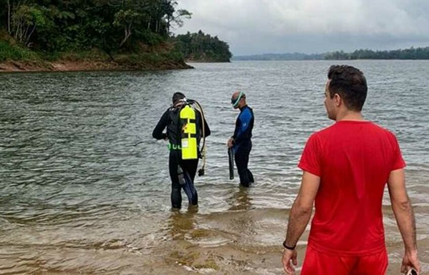 bombeiros realizam busca de vítima de afogamento em represa de São Bernardo