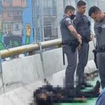 bandido ferido em viaduto
