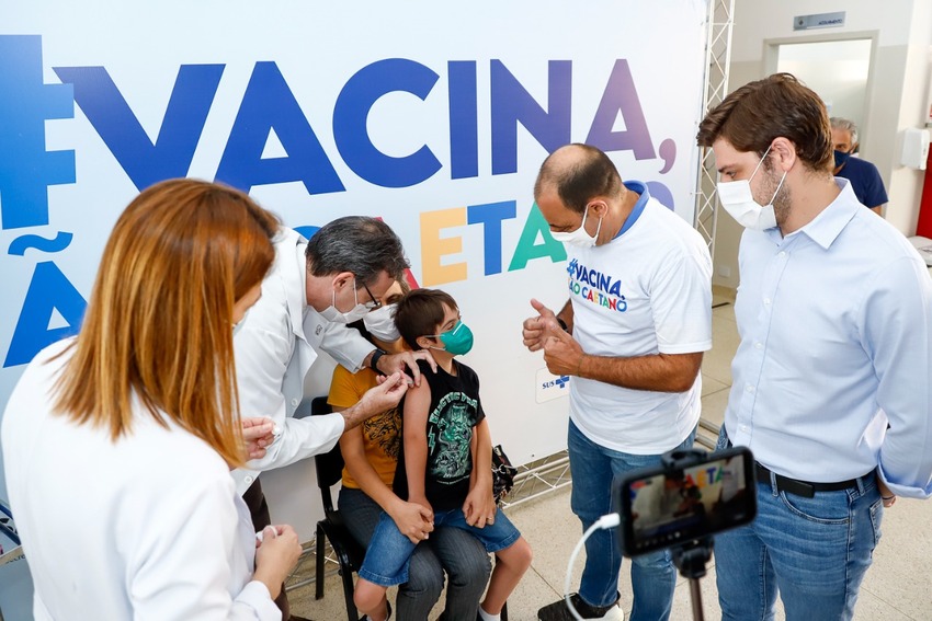 São Caetano inicia imunização de crianças contra a covid-19