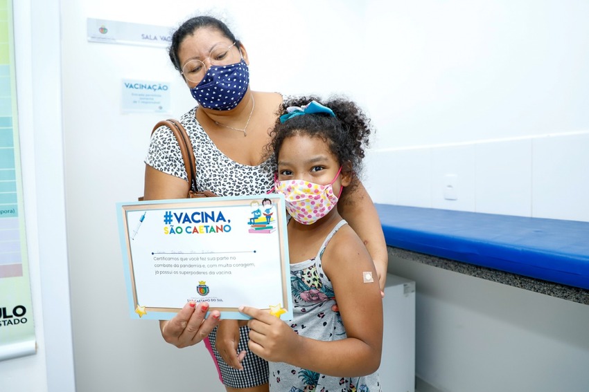 S.Caetano distribui certificado para homenagear crianças que se vacinam