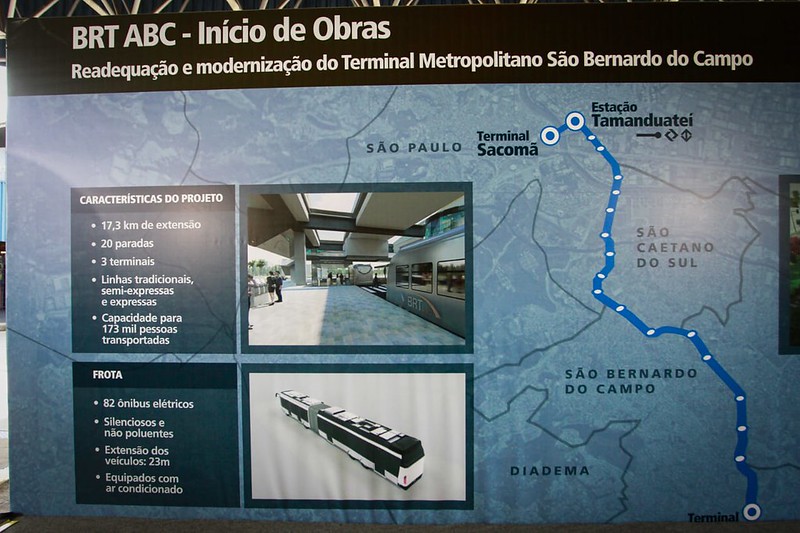 mapa com as estações do futuro BRT