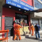bar interditado com barreira de concreto