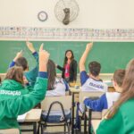 alunos em salas de aula em São Caetano