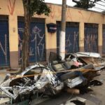 carro destruído em acidente
