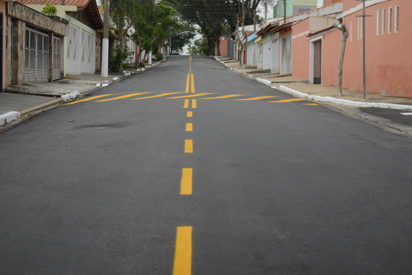 rua recapeada em São Bernardo