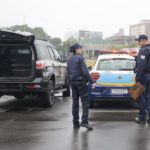 viaturas da GCM< e da Polícia Civil