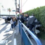 ambulante com mercadorias apreendidas