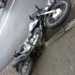 motocicleta envolve em acidente