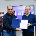 prefeito Auricchio e o presidente da Câmara, Tite Campanella