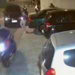 bandidos atingidos por carro