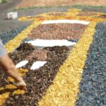 Tradicional tapete de Corpus Christi