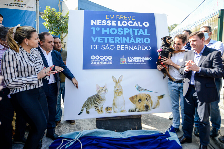 início das obras do hospital veterinário de São Bernardo