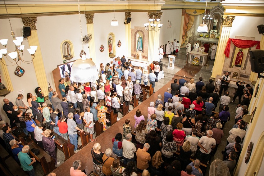 Missa de 145 anos de S.Caetano na 1ª paróquia homenageia imigrantes italianos