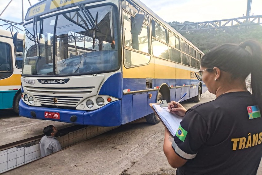 Trânsito de Ribeirão Pires vistoria permissionários do transporte escolar