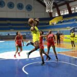 equipe de basquete feminino de Santo André em quadra