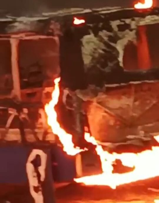 ônibus incendiado em São Bernardo