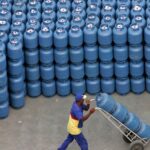 gás de cozinha em distribuidora