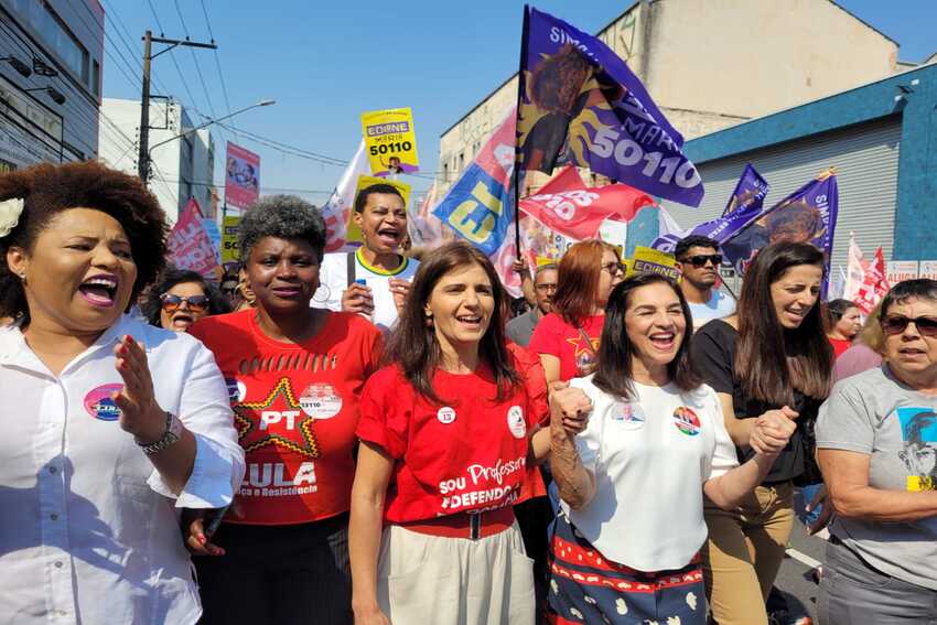 Ana Estela Haddad e Lu Alckmin fazem Caminhada das Mulheres em S.Bernardo