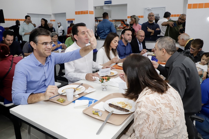 Governador Rodrigo Garcia inaugura 2º restaurante Bom Prato em Sto.André