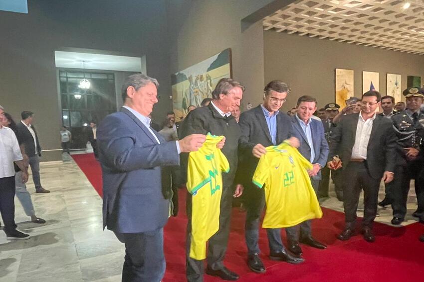 Bolsonaro, Tarcísio e Rodrigo Garcia e Orlando Morando